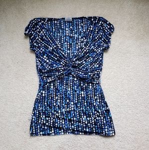 Maurices blue black pattern blouse sleeveless sz S